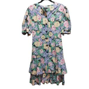 Apostrophe Vintage Floral Womens Button Down Dress Size Small?  Read description